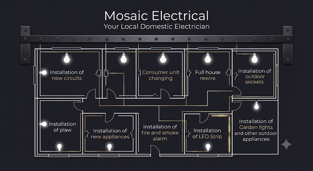 Mosaic Electrical domestic layout diagram